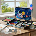 Kit o Set de Arte Infantil de 145 Piezas en Maletín Metálico - Creatividad y Diversion Sin Pantallas