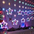 Luces en estrellas acrílicas transparentes Con figuras navideñas 3D - Decora Sin Cables Visibles y Sin Complicaciones